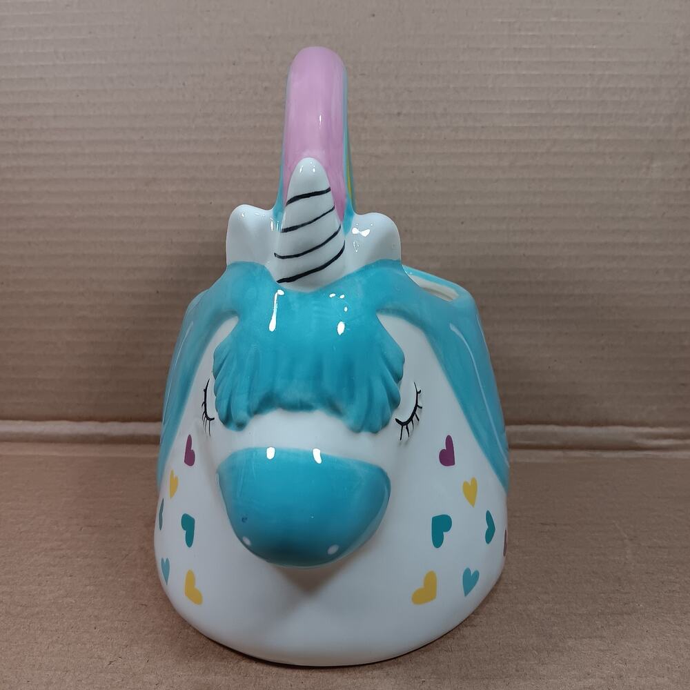 Rainbow Unicorn Ceramic Purse Style Planter With Handle